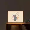 Muis - Saxofoon - Muzieknoten Light Box met batterij (Wandlamp kind) middel -sfeer1_kind