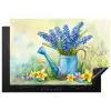 Gieter - Lavendel - Bloesems Inductie beschermer vinyl 3mm klein -3d