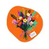 Kaartje - Boeket - Bloemen Wandcirkel Organisch Plexiglas middel -3d