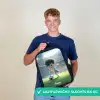 Jongen - Voetbal - Stadion - Zonlicht Rugzak - Zwart middel -sfeer7_NL