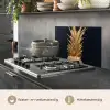 Ananas - Goud - Verf - Zwart - Fruit - Luxe keuken achterwand spatscherm klein -usp_NL