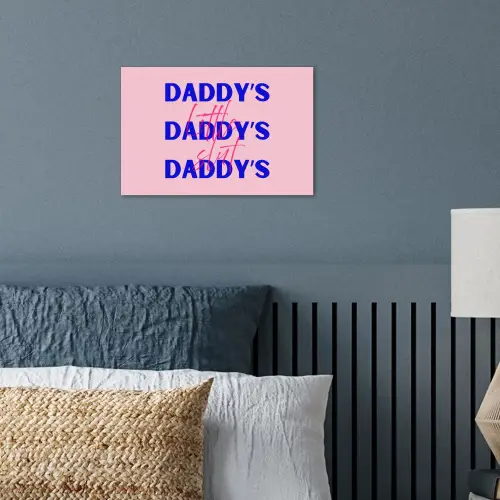 Daddy's - Blauw - Blokletters poster papier klein -sfeer2