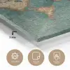Wereldkaart - Gebroken tegels - Mozaïek plexiglas 5mm klein -sfeer2