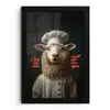 Schaap - Kokskleding - Neon - Quote fotolijst zwart zonder passe partout klein -3d