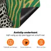 Panter - Zebrapatroon - Groen Inductie beschermer vinyl 3mm klein -zzzzzzz-td-onderkant