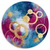 Cirkels - Goud - Abstract Wandcirkel kunststof plaat 5mm dik klein -3d