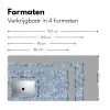 Abstract - Blauw - Bladeren Muismat XXL klein -sfeer5