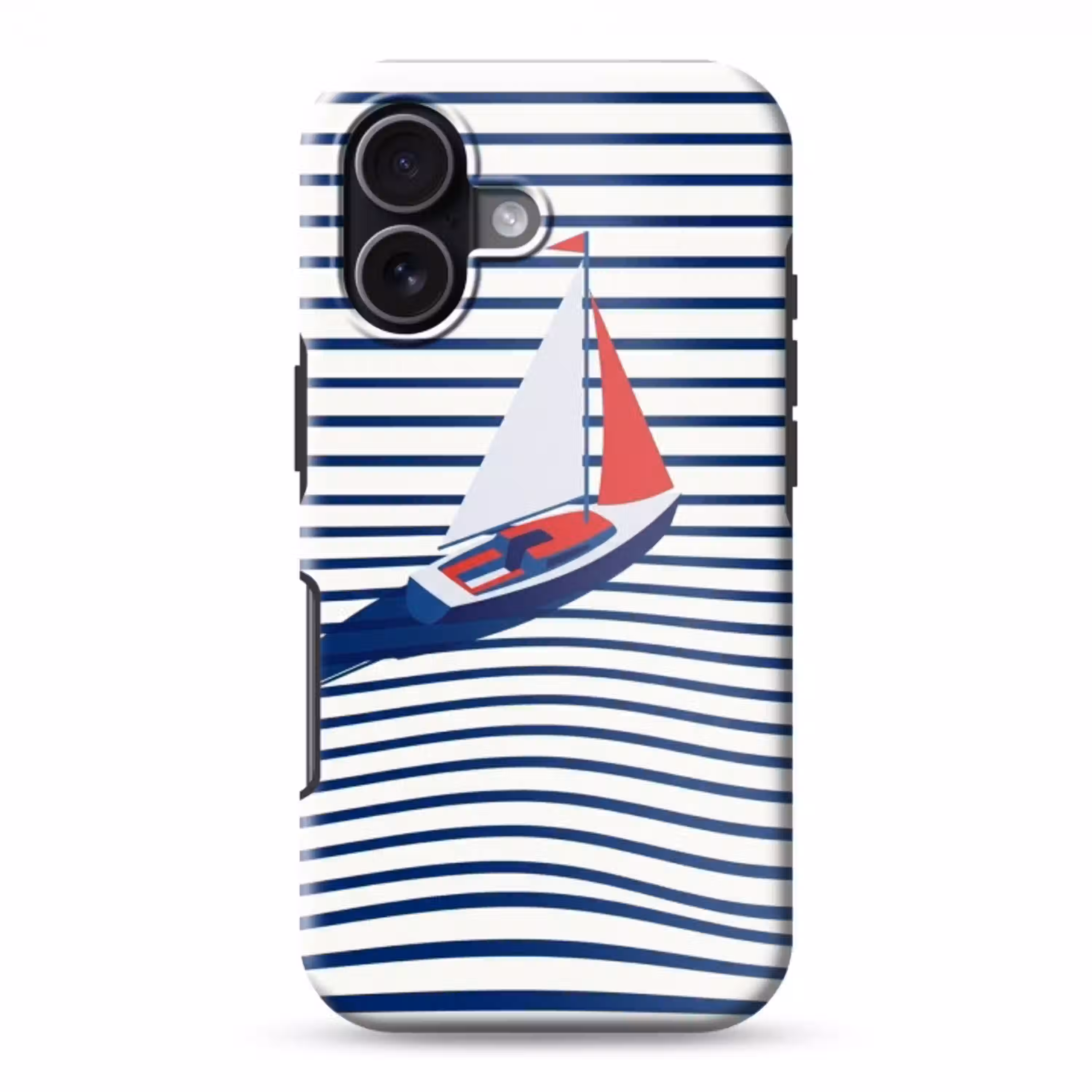 Boot - Water - Abstract - Blauw Toughcase MagSafe Apple iPhone 17 klein -3d