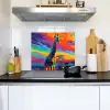 Giraffe - Savanna - Lucht - Gekleurd Inductie beschemer met haakjes middel -sfeer2