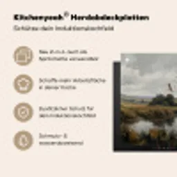 Eenden - Rivier - Landschap - Vlucht - Nostalgisch Inductie beschemer met haakjes klein -ky-usp-de