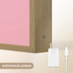 How lucky are we - Klavervier - Roze - Blauw Light Box met batterij (Wandlamp) middel -USP_websiteoplaadbaarDE