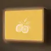 Citroenen - Illustratie - Minimalistisch - Geel Light Box met batterij (Wandlamp) middel -z3d_website