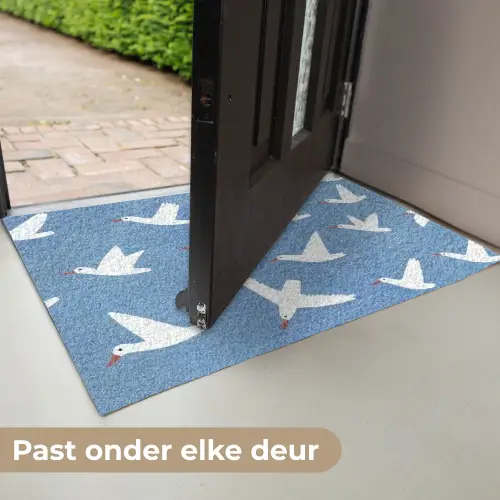 Vogels - Wit - Patroon Deurmat klein -USP_NL