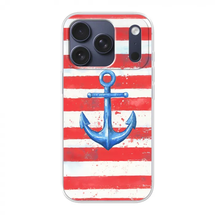 Anker - Verfspatten - Rood - Blauw Telefoonhoesje iPhone 17 Pro klein -3d