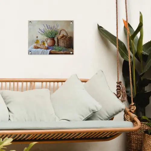 Lavendel - Brood - Stilleven tuinposter los doek klein -sfeer7