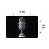 Microfoon - Delfts blauw - Muziek Placemat vinyl groot -specs