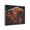 Schotse hooglander - Koe - Hoorns - Portret - Dieren PET vilt klein -3d