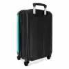 Monstertruck op Lichtblauwe Achtergrond NBS - Handbagage koffer - Kinderen Unisex middel -achterkant