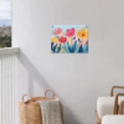 Illustratie - Bloemen - Kleurrijk tuinposter los doek klein -sfeer8