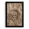 Gezichtje - Zon - Zand - Getekend fotolijst zwart zonder passe partout klein -3d