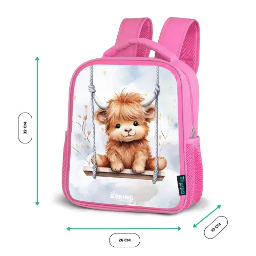 Hennie hooglander Kinderrugzak - Roze middel -productfoto_formaten