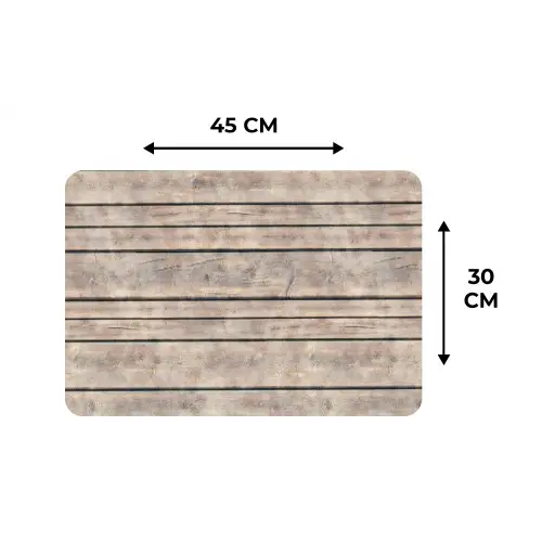 Brocante - Patronen - Hout - Planken Placemat vinyl groot 368 -specs