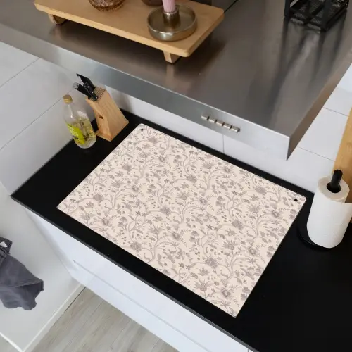 Patroon - Bloemen - Paars Inductie beschemer met haakjes klein 777 -sfeer1