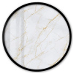 Wit - Marmer - Goud - Luxueus Fotolijst rond zonder passe partout klein 856 -3d