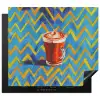 Mok - Koffie - Zigzag - Slagroom Inductie beschermer vinyl 3mm middel -3d