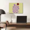 Koraal - Cirkel - Abstract - Geel PET vilt klein -sfeer5
