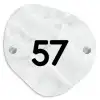 Lichtgrijs marmer - Traditioneel Naambord Organisch middel -3d