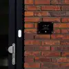 Zwart met stippen - Sierlijk Naambord Rechthoek middel -sfeer1-rechthoek-S