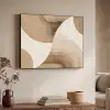 Retro - Geometrische lagen - Aardetinten Textielframe - compleet frame klein -sfeer3