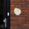 Vierkant - Beige - Marmer - Klassiek Naambord Organisch middel -sfeer1