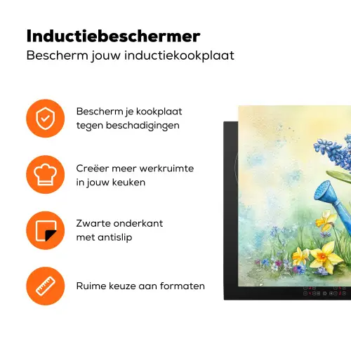 Gieter - Lavendel - Bloesems Inductie beschermer vinyl 3mm klein -zzzzzzz-td-ups