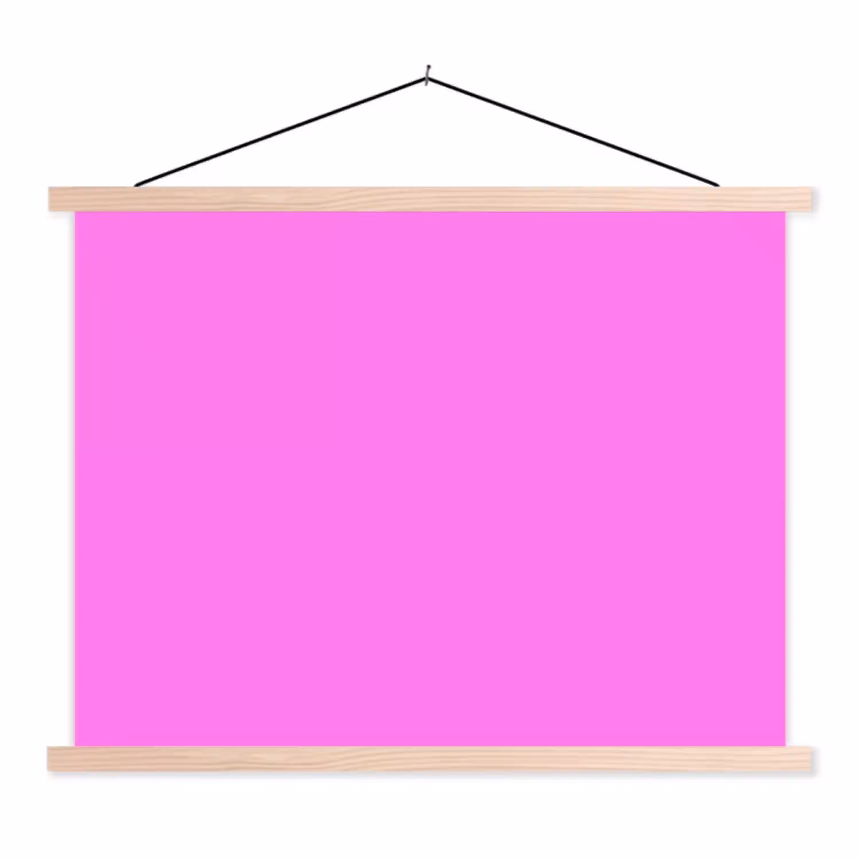Bright - Orchid - Roze textielposter latten blank klein 122 -3d