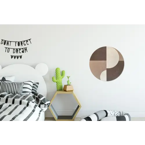 Raster - Halve cirkels - Contrast Wandcirkel aluminium klein -kinderkamer