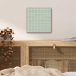 Ruitpatroon - Golvend - Groen aluminium wit klein 46 -sfeer3