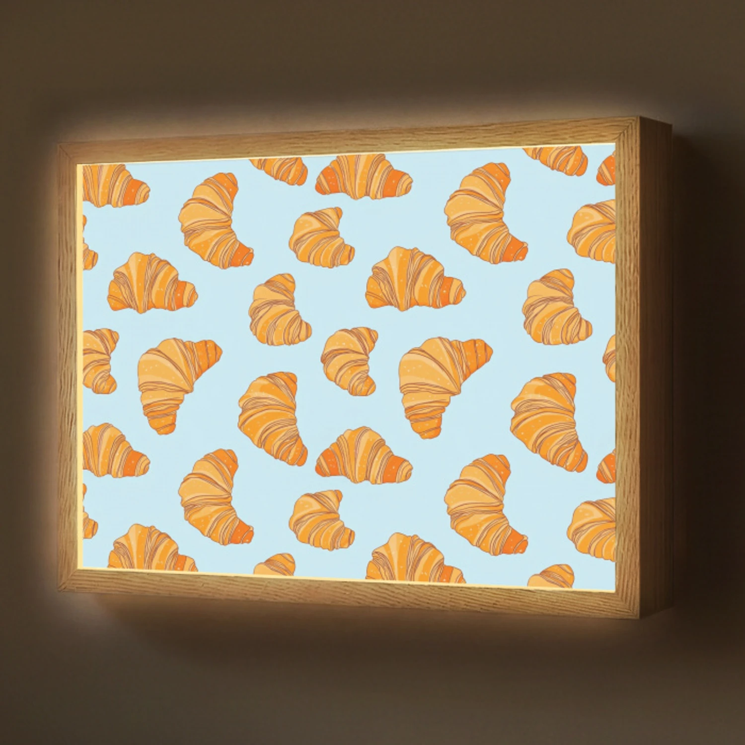 Croissant - Speels - Blauw Light Box met batterij (Wandlamp) middel 907 -z3d_website