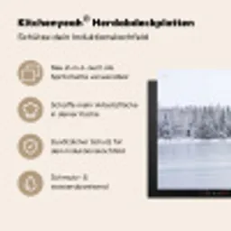 Meer - Dennen - IJs - Winter - Rustgevend Inductie beschemer met haakjes klein -ky-usp-de