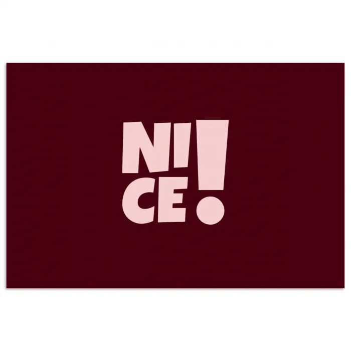 Nice - Uitroepteken - Rood poster papier klein -3d