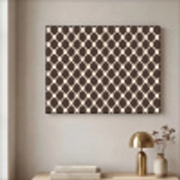 Bruin - Ruitpatroon - Geometrisch Textielframe zwart klein 947 -sfeer2