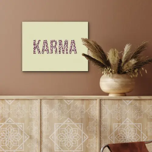 Karma - Luipaardprint - Geel PET vilt klein -sfeer4