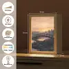 Brug - Mist - Bomen - Water Light Box met kabel (Tafellamp) klein -USP_websiteoverzichtDE