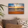 Strand - Zonsondergang - Zee - Wolken - Horizon canvas 2cm klein -sfeer1
