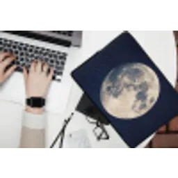 Ruimte - Maan - Kosmos laptophoes neopreen klein -bureau