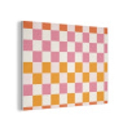 Vierkant - Patroon - Oranje PET vilt klein 837 -3d