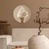 IJs - Softijs - Romig - Hoorntje - Beige Wandcirkel plexiglas klein -sfeer1