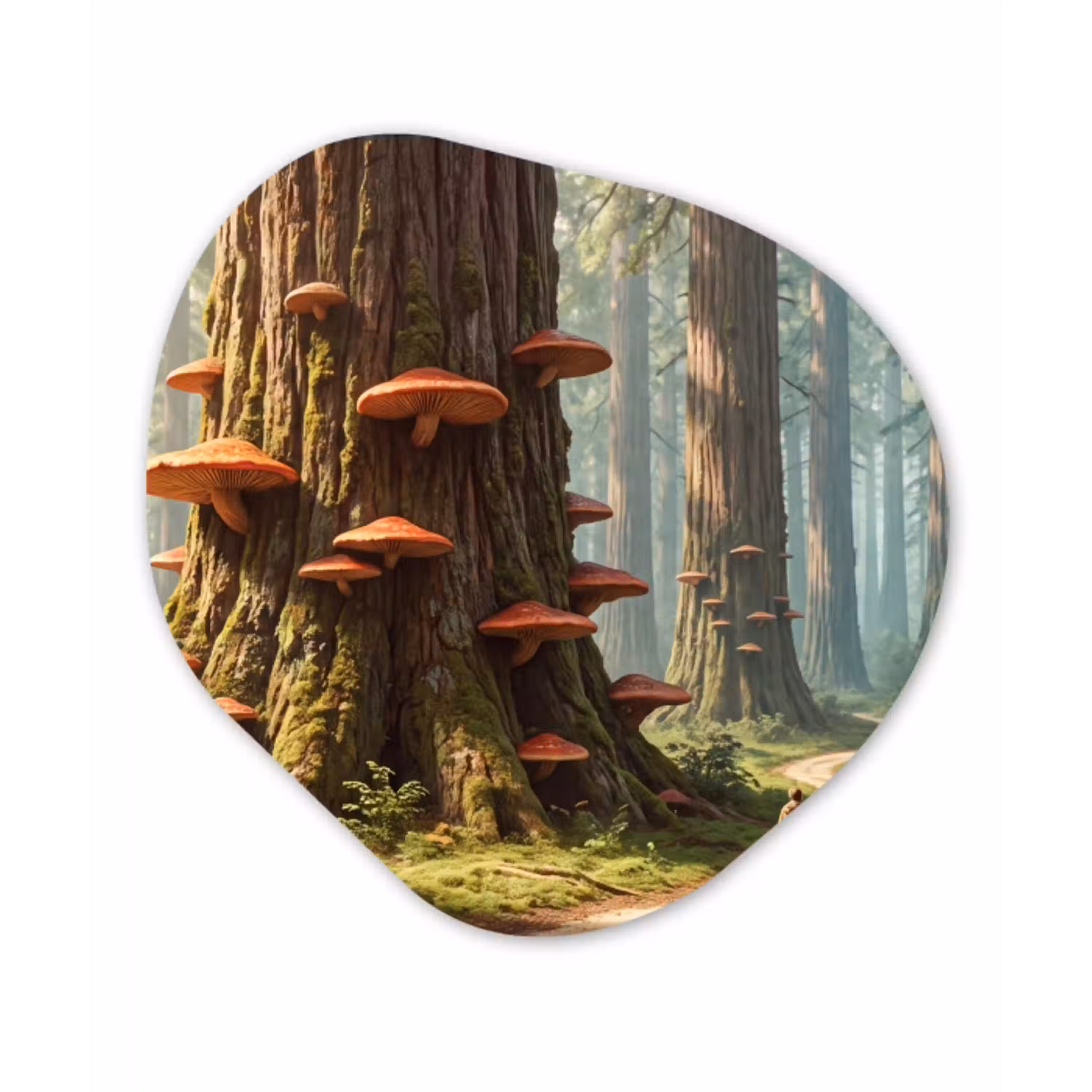 Bos - Bomen - Natuur Wandcirkel Organisch Forex 3mm klein -3d