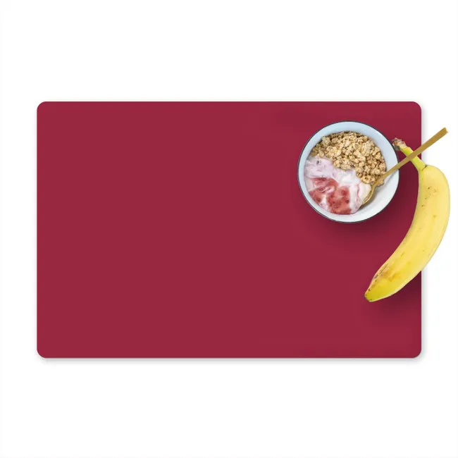 Placemat - 6 pieces - Red - Solid color